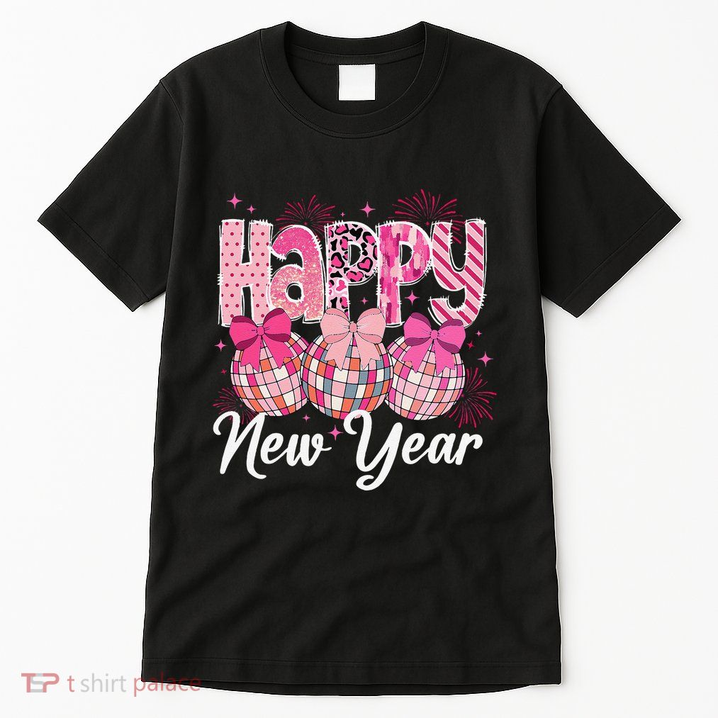 Happy New Year 2025 Party Retro Disco Ball Matching Family Tall T-Shirt