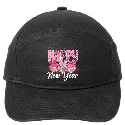 Happy New Year 2025 Party Retro Disco Ball Matching Family 7-Panel Snapback Hat