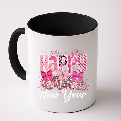 Happy New Year 2025 Party Retro Disco Ball Matching Family Mug