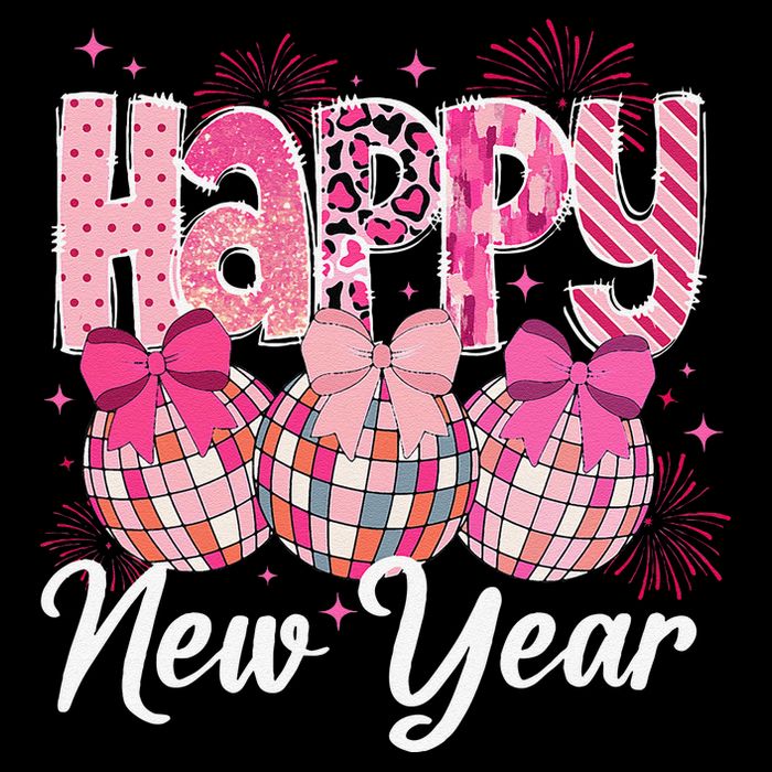 Happy New Year 2025 Party Retro Disco Ball Matching Family 16 in Basic Backpack
