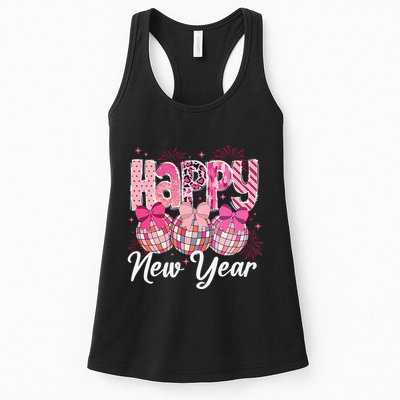 Happy New Year 2025 Party Retro Disco Ball Matching Family Womens Tank Top