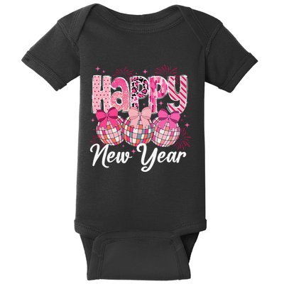 Happy New Year 2025 Party Retro Disco Ball Matching Family Baby Bodysuit