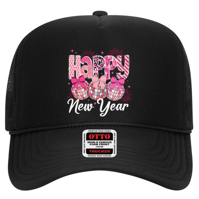 Happy New Year 2025 Party Retro Disco Ball Matching Family Trucker Hat