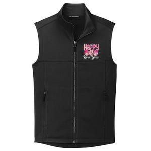 Happy New Year 2025 Party Retro Disco Ball Matching Family Collective Smooth Fleece Vest