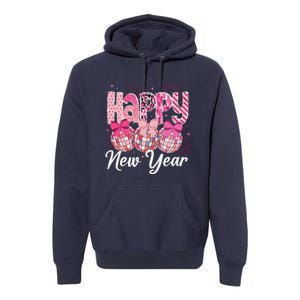 Happy New Year 2025 Party Retro Disco Ball Matching Family Premium Hoodie