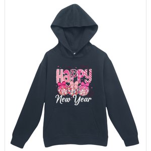 Happy New Year 2025 Party Retro Disco Ball Matching Family Urban Pullover Hoodie