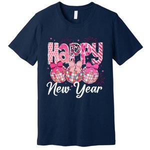 Happy New Year 2025 Party Retro Disco Ball Matching Family Premium T-Shirt