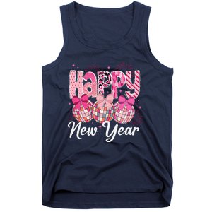 Happy New Year 2025 Party Retro Disco Ball Matching Family Tank Top