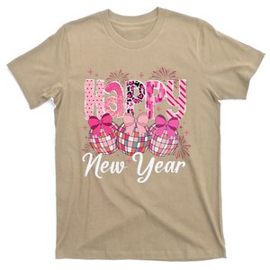 Happy New Year 2025 Party Retro Disco Ball Matching Family T-Shirt