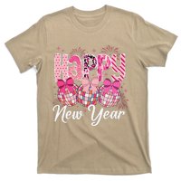 Happy New Year 2025 Party Retro Disco Ball Matching Family T-Shirt