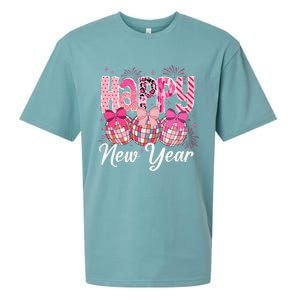 Happy New Year 2025 Party Retro Disco Ball Matching Family Sueded Cloud Jersey T-Shirt