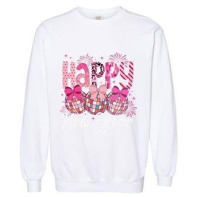 Happy New Year 2025 Party Retro Disco Ball Matching Family Garment-Dyed Sweatshirt
