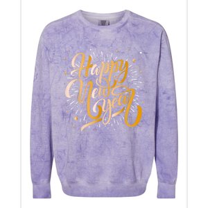 Happy New Year 2025 Women New Years Eve Party Colorblast Crewneck Sweatshirt