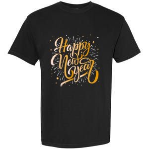 Happy New Year 2025 Women New Years Eve Party Garment-Dyed Heavyweight T-Shirt