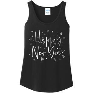 Happy New Year Friend Family Matching Outfit Ladies Essential Tank