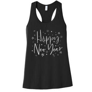 Happy New Year Friend Family Matching Outfit Women's Racerback Tank