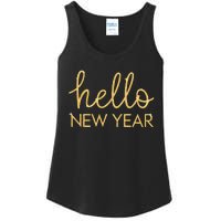 Hello New Year Party Celebration Fun New Year’S Eve Pajama Ladies Essential Tank