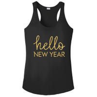 Hello New Year Party Celebration Fun New Year’S Eve Pajama Ladies PosiCharge Competitor Racerback Tank