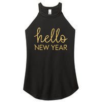 Hello New Year Party Celebration Fun New Year’S Eve Pajama Women's Perfect Tri Rocker Tank