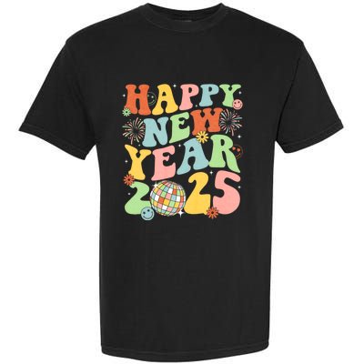 Happy New Year Party 2025 Groovy Family Matching Garment-Dyed Heavyweight T-Shirt