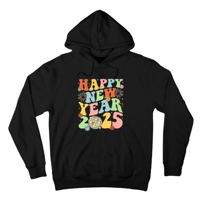 Happy New Year Party 2025 Groovy Family Matching Hoodie