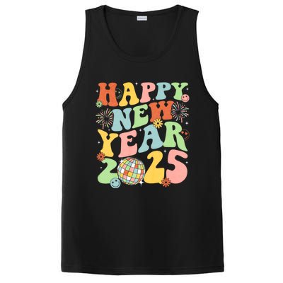 Happy New Year Party 2025 Groovy Family Matching PosiCharge Competitor Tank