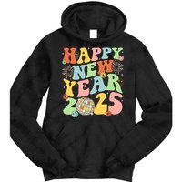 Happy New Year Party 2025 Groovy Family Matching Tie Dye Hoodie