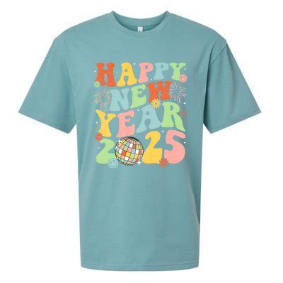 Happy New Year Party 2025 Groovy Family Matching Sueded Cloud Jersey T-Shirt