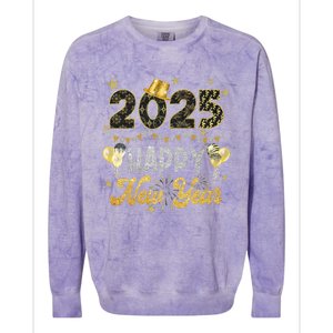 Happy New Year Party 2025 Ballon Family Matching Colorblast Crewneck Sweatshirt