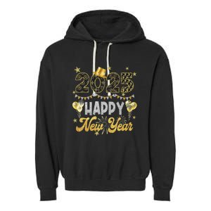 Happy New Year Party 2025 Ballon Family Matching Garment-Dyed Fleece Hoodie