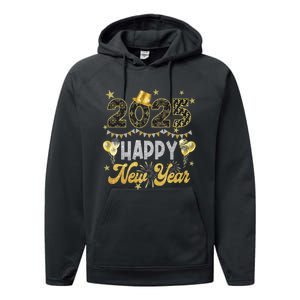 Happy New Year Party 2025 Ballon Family Matching Performance Fleece Hoodie