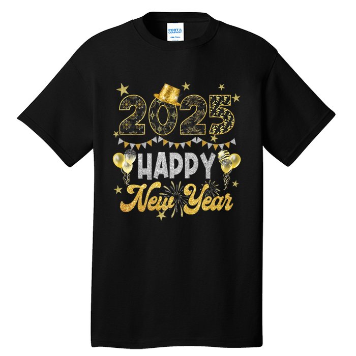 Happy New Year Party 2025 Ballon Family Matching Tall T-Shirt