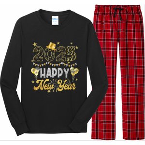 Happy New Year Party 2025 Ballon Family Matching Long Sleeve Pajama Set