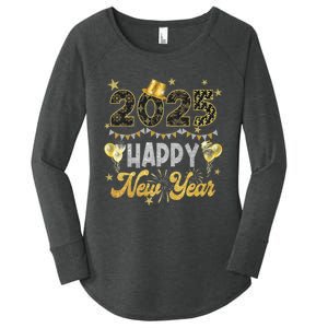 Happy New Year Party 2025 Ballon Family Matching Women's Perfect Tri Tunic Long Sleeve Shirt