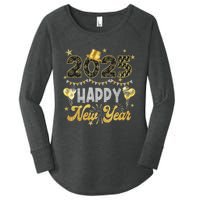 Happy New Year Party 2025 Ballon Family Matching Women's Perfect Tri Tunic Long Sleeve Shirt