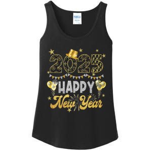 Happy New Year Party 2025 Ballon Family Matching Ladies Essential Tank