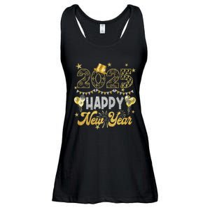 Happy New Year Party 2025 Ballon Family Matching Ladies Essential Flowy Tank