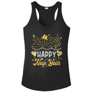 Happy New Year Party 2025 Ballon Family Matching Ladies PosiCharge Competitor Racerback Tank