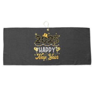 Happy New Year Party 2025 Ballon Family Matching Large Microfiber Waffle Golf Towel