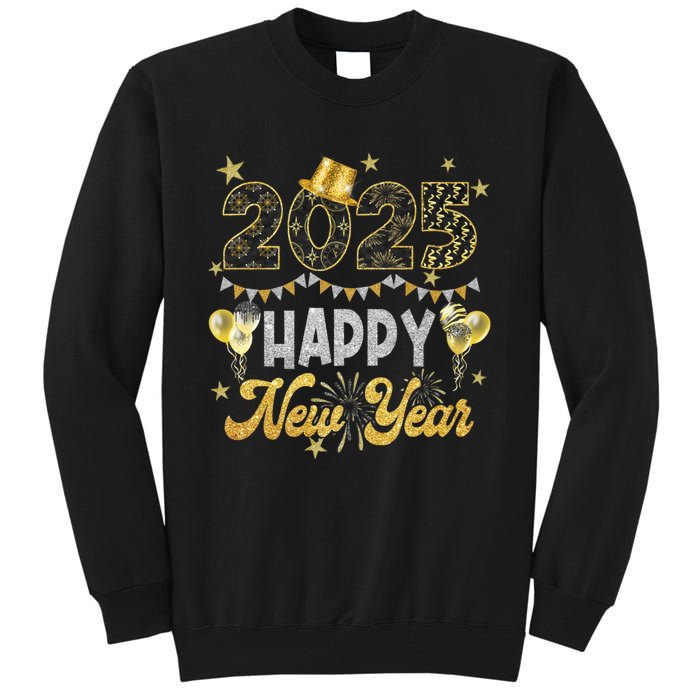 Happy New Year Party 2025 Ballon Family Matching Tall Sweatshirt