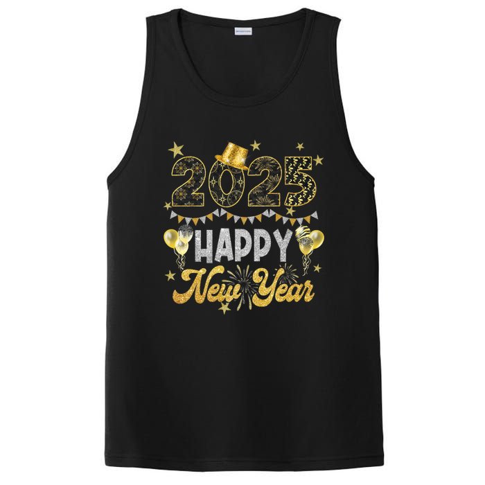 Happy New Year Party 2025 Ballon Family Matching PosiCharge Competitor Tank