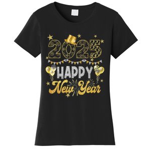 Happy New Year Party 2025 Ballon Family Matching Women's T-Shirt