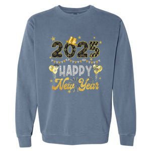 Happy New Year Party 2025 Ballon Family Matching Garment-Dyed Sweatshirt