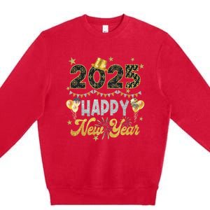 Happy New Year Party 2025 Ballon Family Matching Premium Crewneck Sweatshirt