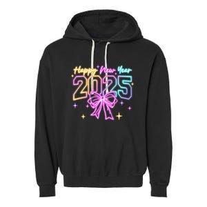 Happy New Year Party 2025 Coquette Bow Family Matching Garment-Dyed Fleece Hoodie