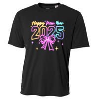 Happy New Year Party 2025 Coquette Bow Family Matching Cooling Performance Crew T-Shirt