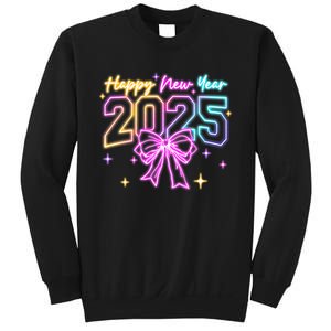 Happy New Year Party 2025 Coquette Bow Family Matching Sweatshirt