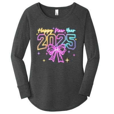 Happy New Year Party 2025 Coquette Bow Family Matching Women's Perfect Tri Tunic Long Sleeve Shirt