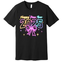 Happy New Year Party 2025 Coquette Bow Family Matching Premium T-Shirt