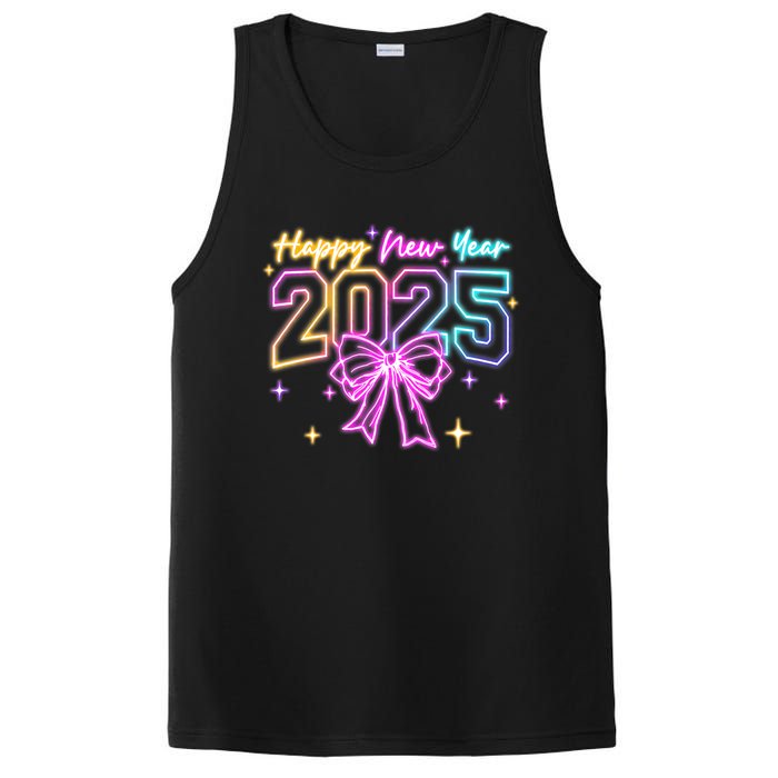 Happy New Year Party 2025 Coquette Bow Family Matching PosiCharge Competitor Tank